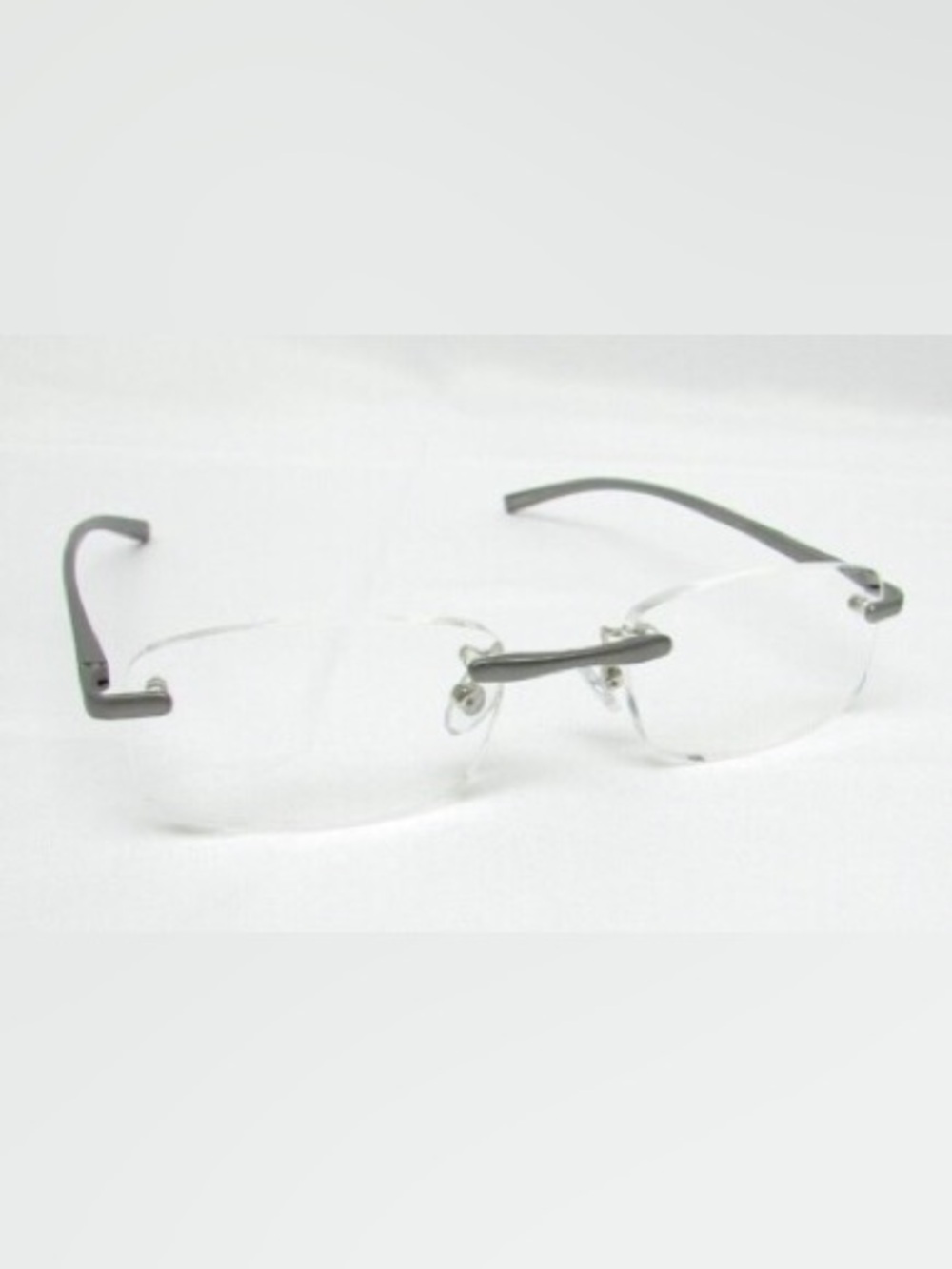 Foster Grant Dustin Rimless reading Glasses in gunmetal +2.75